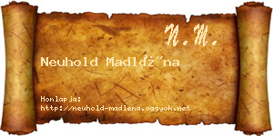 Neuhold Madléna névjegykártya